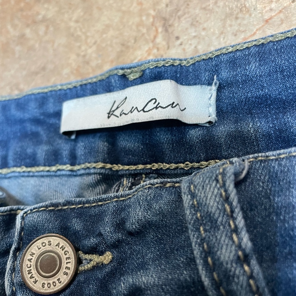Kancan Womens Jeans Mid Rise Skinny style KC11214CHD Size 9 28 Medium Wash Denim - Picture 2 of 5